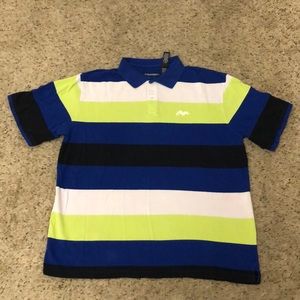 Mens 2XL VTG Enyce Striped Polo Golf Shirt